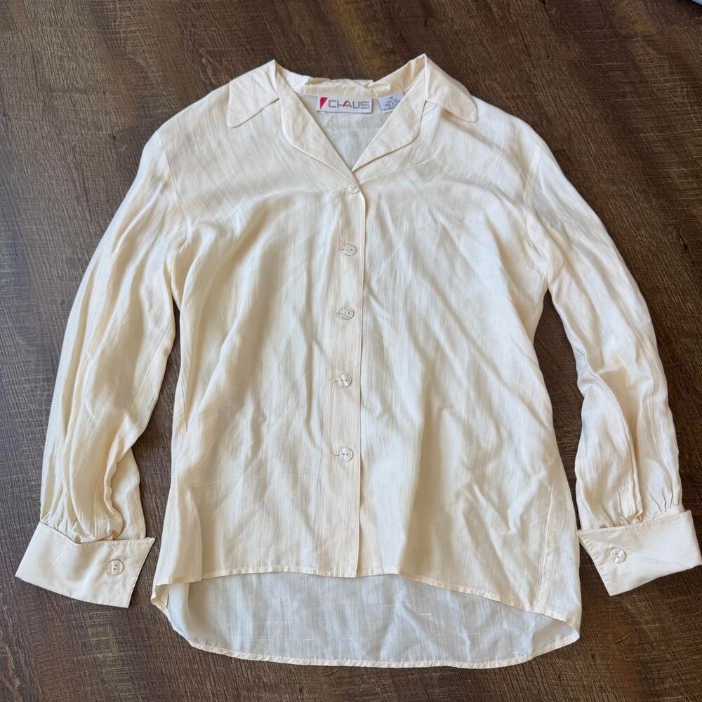 Chaus Women's Silk Cream Blouse